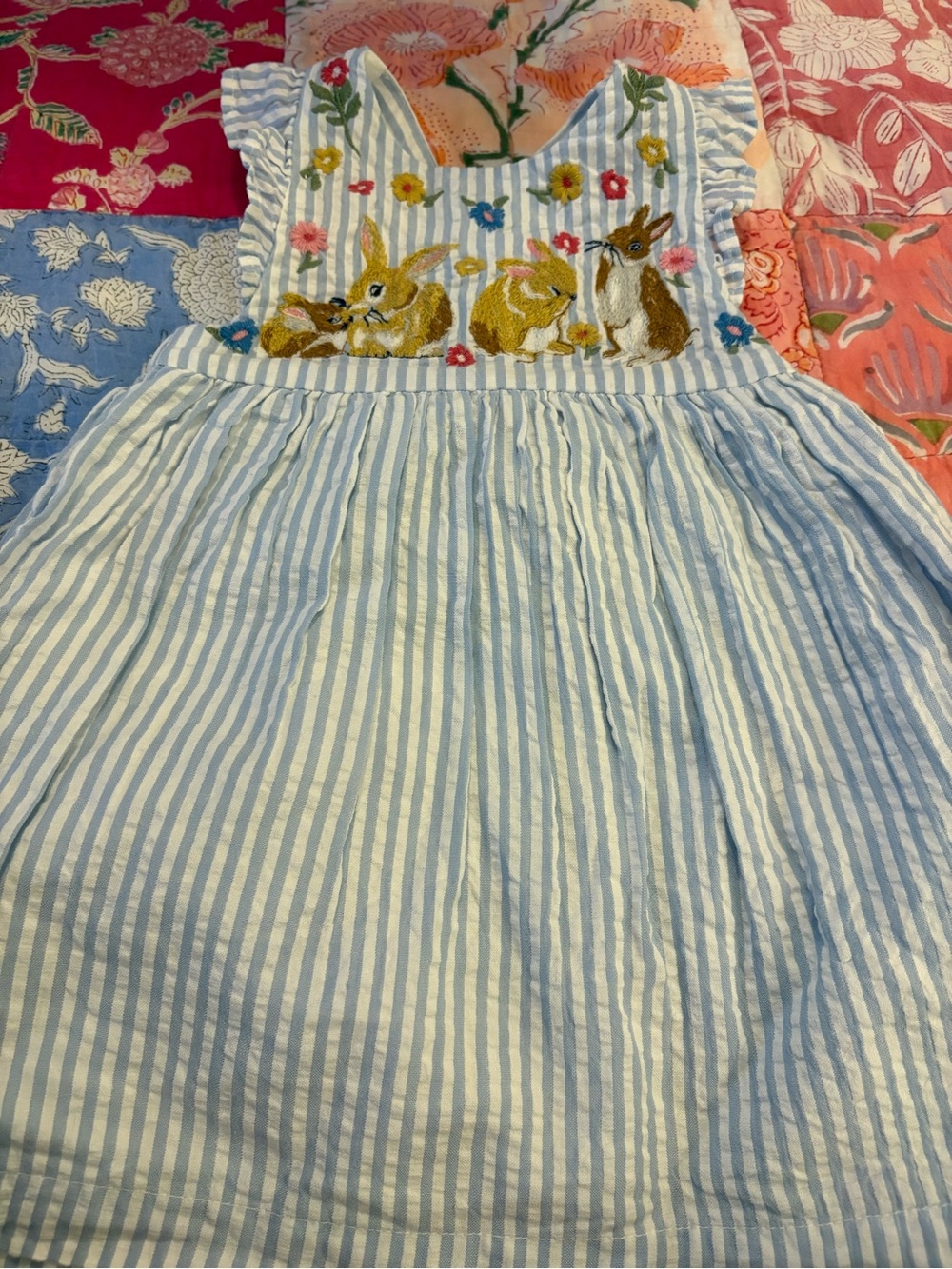 Baby Boden Bunny Pinafore Dress